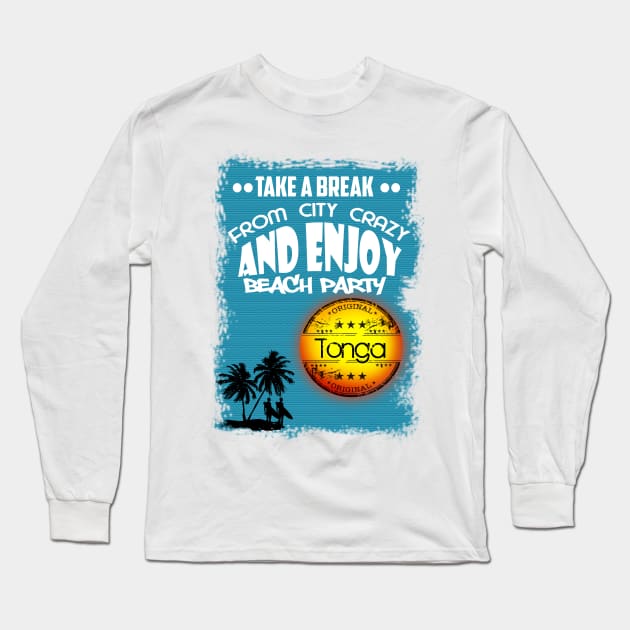 Summer Time In Tonga Long Sleeve T-Shirt by dejava